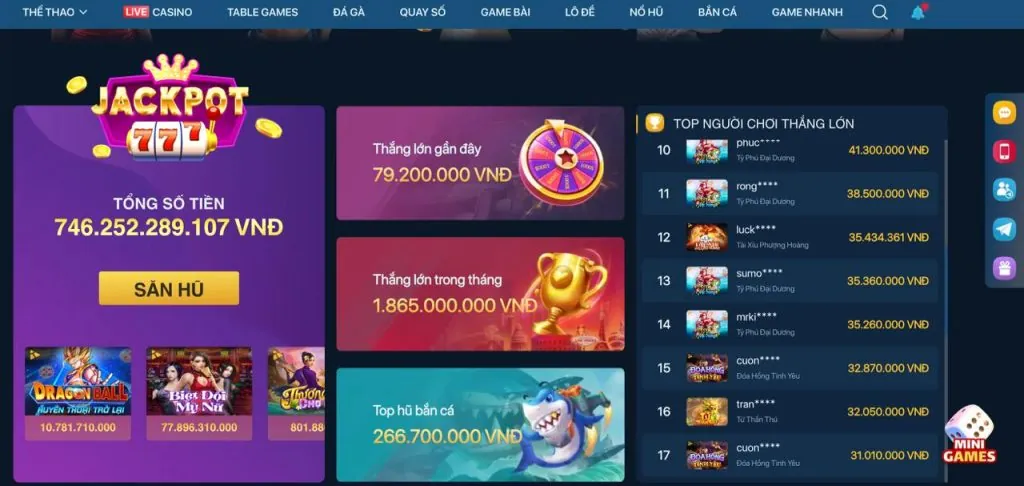 Hình ảnh bàn chơi VIP với các trò chơi độc quyền tại kinh33 đăng nhập